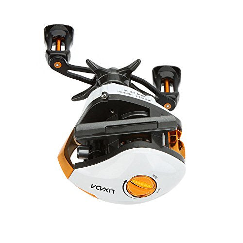 Lixada Fishing Reels, Baitcaster Reel Strong Corrosion Resistance Metal Saltwater Baitcasting Reel with Magnetic Braking System - color: White-Left handed
