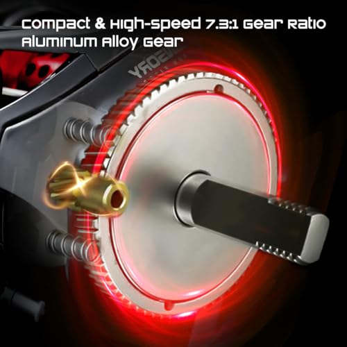 Mansory Baitcaster Reels, BFS Reels 7.3:1 Gear Ratio, 5.15oz Ultra-light Fishing Reels Bait-casting, 11+1 Hybrid Ceramic BB, Double Spools, Carbon Fiber Frame, Heavy Duty, Smooth, Freshwater Saltwater