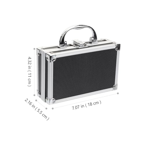 DOITOOL Aluminum Alloy Toolbox Portable Tool Storage Box Organizer with Large Capacity and Reinforced Handle for Tools and Accessories 7 X 7 X 7 Inches