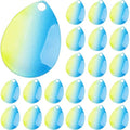 Colorado Blades Spinner Blades Lure Making Kit, 30pcs Colorful Metal Blades Easy Spin Spoons Inline Spinner Walleye Rig Making DIY Fishing Lure Making Supplies for Trout Salmon Bass Fishing - color: Smooth-Blue & Yellow-30pcs
