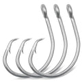 Circle Hooks Saltwater Fishing Hooks, 20pcs in-line Circle Hooks Wide Gap Tuna Circle Hooks Stainless Steel Short Shank Fishing Hooks Big Game Circle Hooks for Catfish Bluegill Tuna Bass