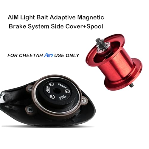 PURELURE Cheetah AIR Baitcasting Reel Carbon Fiber Side Cover and Aluminum DC Spool, Lure Weight 1-15g, DC Fishing Reel Accessories