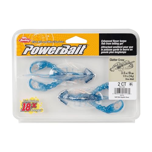 Berkley PowerBait Clatter Craw Fishing Soft Bait - color: Blue Malt