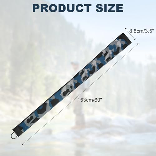 Neoprene Camo Fishing Rod Sleeves,Fishing Pole Sleeves,Fishing Rod Socks | UV Resistance,Puncture Resistant, Protect Casting, Spinning, Trolling Fishing Rods, Storage, tangled-free,75in,68in,60in - color: 2-Dark Camo, size: 60"