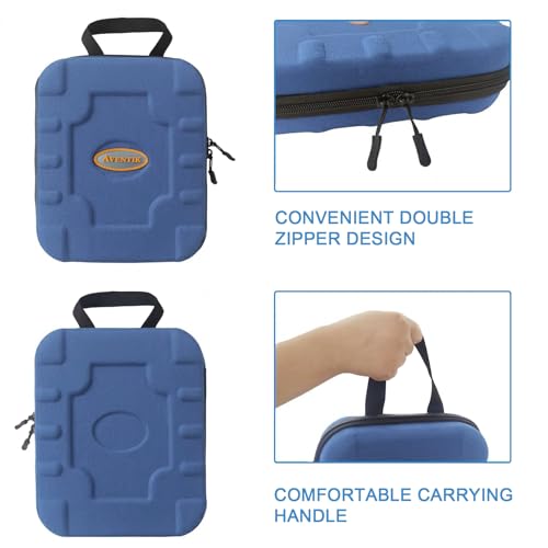 Aventik Fishing Tackle Binder Hard EVA Shell Cover Fishing Bait Organized Storage Saltwater Resistant Fishing Tackle Storage Bag(blue) - color: Blue