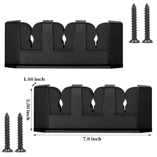 Sratte 4 Pcs Rod Holders for Fishing Boat Wall Mount Fishing Pole Holders Horizontal EVA Foam Garage Rod Rack Summer Boat Accessories for Men Gifts - color: Black, size: 7.8 Inch