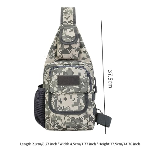Sling Bag Crossbody Backpack for Men, Tactical Chest Shoulder Bags Daypack | Camouflage Cross Body Bag with Convertible Waterproof Shoulder Strap Trendy Casual Daypacks and Water Bottle Holder Chest Bag - color: Camouflage 2