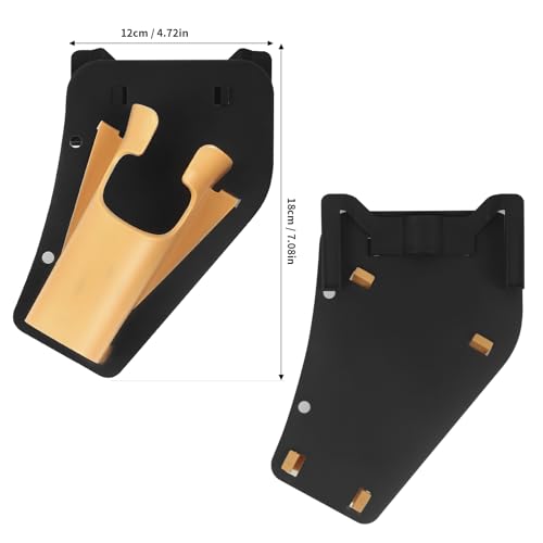 Slide-in Fishing Rod Hip Holster: 2pcs Hands-Free Waist Rod Holder Pole Gear with Stash Pocket for Fly & Bank Fishing - color: Black