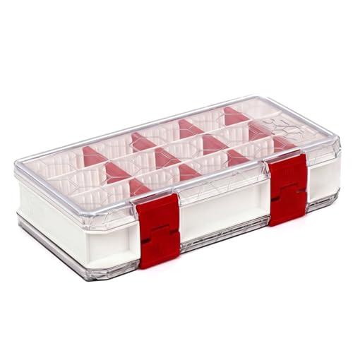 Fishing Tackle Box Tackle Tray Floating Fishing Lure Box Storage Organizer Plastic Box with Adjustable Dividers White Silicone Vertebrae - style: Double Sided B107
