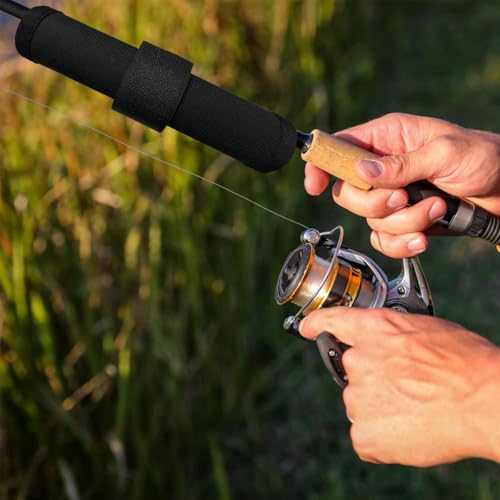 2Pack Black Fishing Lure Covers,6in Fishing Rod Hook Bait Sleeves to Keep Fishermen Safe