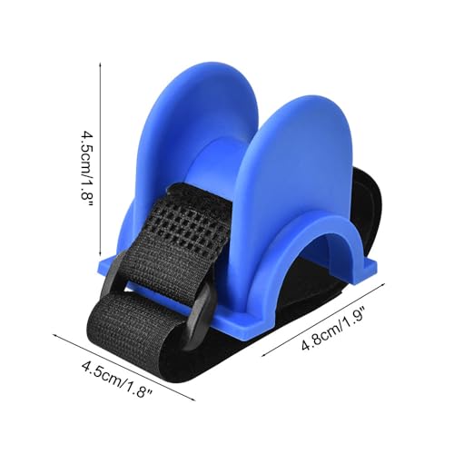 MiOYOOW 4PCS Fishing Rod Holders for Railings, Portable Fishing Pole Holders for Bridge Railings Ship Railings Seaside Guardrails - color: Arc bottom blue