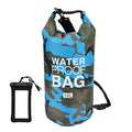 Waterproof Dry Bag 2L/5L/10L/15L/20L/30L, Roll Top Sack Keeps Gear Dry for Kayaking, Rafting, Boating, Swimming, Camping, Hiking, Beach, Fishing with Free Waterproof Phone Case - color: Light Blue, size: 20L