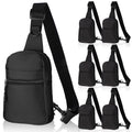 Kajaia 7 Pack Crossbody Sling Bags for Men Lightweight Oxford Cloth Shoulder Bag with Multi-pockets and Buckle Adjustable Strap, Waterproof Travel Bag for Men, Work, Commute, Running, Fishing