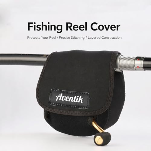 Aventik Spinning Reel Cover Neoprene Fishing Reel Protective Case Storage Pouch Sleeve Gloves Fishing Bags Fits 1000-6000 Series (S+M+L) - size: 3PC-(S+M+L)