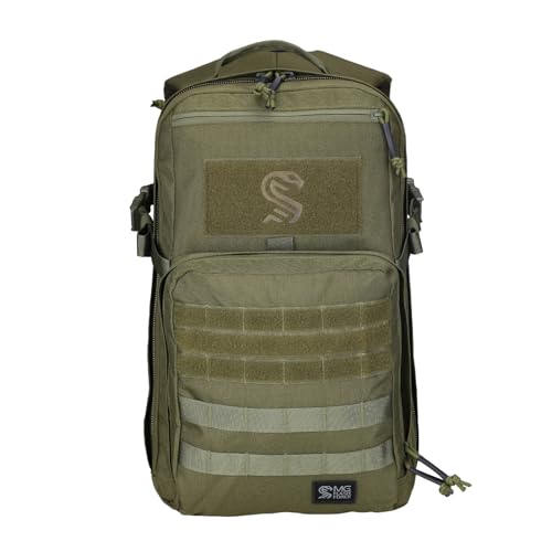 Military Tactical Backpack for Men, Molle Army Rucksack Pack, Bug Out Bag, Laptop Compartment, 30L (Green)