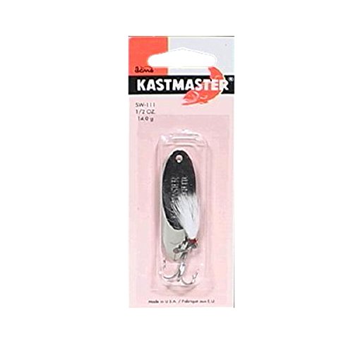 Acme Kastmaster Lure with Buck Tail Teaser - color: Chrome, size: 1/2-Ounce