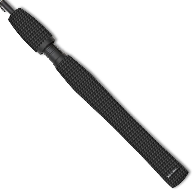 SNIPER SKIN Fishing Rod Grip - Fishing Gear Accessories - Waterproof & Adjustable - Easy to Install, Strong Replacement Grip - Size 16'' - color: True Black Carbon