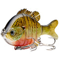 BASSDASH SwimPanfish Multi Jointed Panfish Bluegill Swimbaits Hard Topwater Bass Lures Fishing Lure Crank Saltwater 3.5in/0.85oz - color: Redbreast Pumpkinseed
