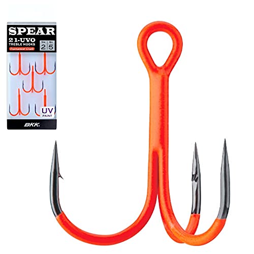 BKK SPEAR-21 UVO Freshwater Treble Hook | 1X | Ultraviolet Coating | Needle Point - size: 12#