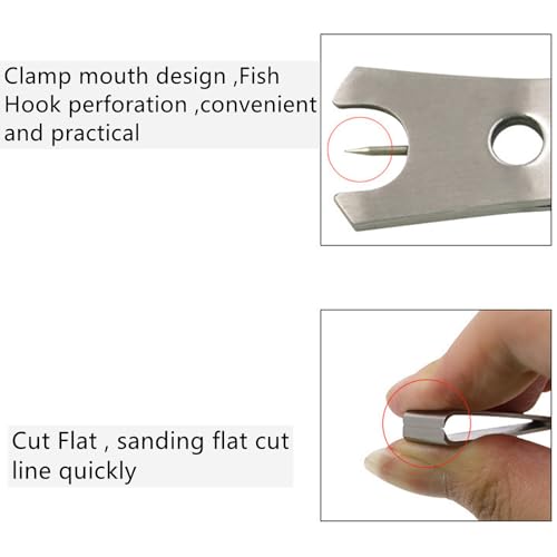 2 Pcs Fishing Line Cutter, Fishing Line Clippers with Hook Eye Cleaner Pin Stainless Steel Fishing Clippers Fishing Line Scissors Cutting Tool Fishing Tool Fishing Tackle Acceesory for Fishing