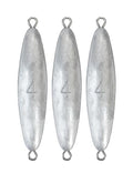 BLUEWING Torpedo Sinker Through Wire Fishing Weight Saltwater Bullet Lead Double Ringed 2oz-48oz - style: #03 4 Ounce, 3 Pack
