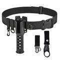 Fishing Wading Belt Rod Holder Adjustable Wader Waist Belt for Fly Surf Casting Spinning Pole Fishing Tool Tackle (Black) - color: Black