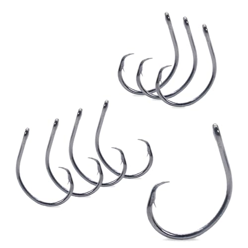Mustad Classic 39944 Standard Wire Demon Perfect in Line Wide Gap Circle Hook | Saltwater Freshwater Hooks for Tuna, Catfish, Bass and More - size: Size 4/0 - Pack of 8