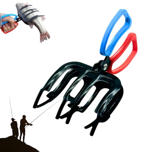 3 Claw Fish Gripper, Metal Fishing Pliers Gripper Catch Fish Control Clamp, Must Have Fishing Pliers Control Tool Fishing Accessories for Most Freshwater Fish Grip Tackle Holder - color: 1 pcs