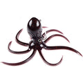 Artificial Octopus Swimbait, Skirt Tail Lure | 3.54/7.87/9.45in, jig head sinking trolling bait. Lingcod, bass, rockfish, saltwater. - color: Brown 7.87inch/6.35oz