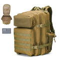 gracedon Tactical Backpack - Military Molle Bag 3 Days Pack for men and Women Large Assault Rucksack 45L (Khaki) - color: Khaki