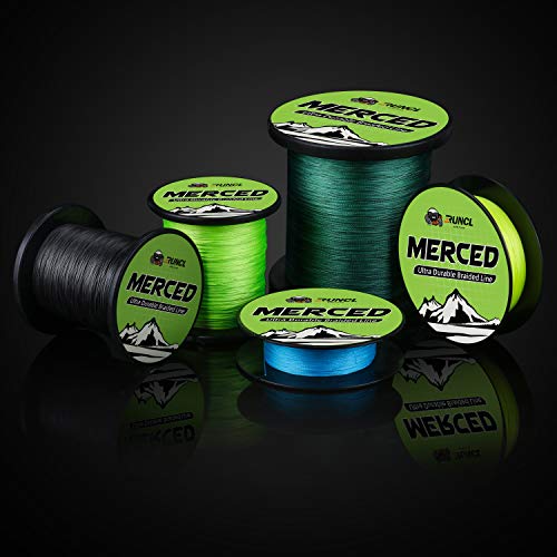 RUNCL Braided Fishing Line Merced, 1000 500 300 Yards Braided Line 4 8 Strands, 6-200LB - Proprietary Weaving Tech, Thin-Coating Tech, Stronger Smoother for Freshwater Saltwater - color: Hi-Vis Yellow, size: 10lb/300yards (4 Strands)