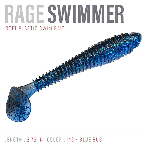 Strike King Rage Swimmer - color: Blue Bug, size: 0.2125"