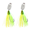 Reaction Tackle Tungsten Bladed Swim Jig Heads - Vibrating Chatter Jig with Silicone Skirt for Bass Walleye Pike (2-Pack) - color: Chartreuse Tiger, size: 1/2 Oz