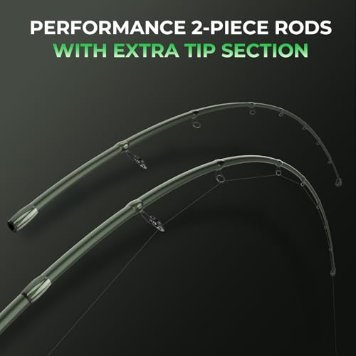 KastKing Spartacus II Twin-Tip Fishing Rod and Reel Combo, Spinning & Casting Combo, Fishing Poles and Reels Combo, KastFlex IM6 Graphite Blanks, 2-Piece Rods with Extra Tip - style: Spin-7'3'' M-3000 Reel (2 Pcs+ Extra Tip)