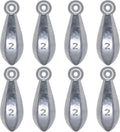 Fishing Weights Sinkers Bank Fishing Lead Sinkers Bullet Fishing Weights Ocean Saltwater Surf Fishing Gear Fishing Assortment 1oz 2oz 3oz 4oz - style: 2oz-8pcs