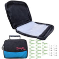 MASTERPRO Fishing Soft Lure Storage Bag with 10 Single Detachable Washable Plastic Pocket Sleeves, for Fishing Tackle Rigs Lines Baits Binder Bag Organizer - color: Shrimp Luminous