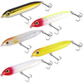 Alwonder Top Water Fishing Lures Kit for Saltwater and Freshwater, Bass Fishing Lures Treble Hooks Hard Baits, Walk-The-Dog Lure Set for Pike, Striper, Speckled Trout