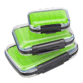 Gonex Fly Boxes for Fly Fishing Jig Boxes Two-Sided Waterproof Lightweight Fly Fishing Box Easy Grip Transparent Lid Fly Fishing Lures Box Sizes A+B+C, Green - color: Green, Black, Transparent, size: SizeA+SizeB+SizeC