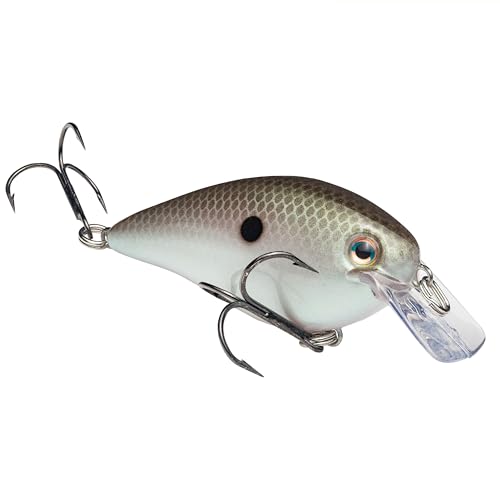 Strike King KVD 1.5 Hard Knock Fishing Lure, 3/8 oz, 3D Lifelike Eyes - color: 568 - Green Gizzard Shad, size: 1.5-Ounce