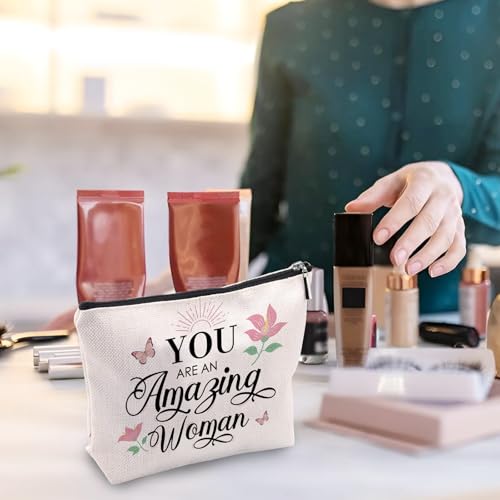 Women Makeup Bag, Mothers Day Gifts For Women, Christian Makeup Pouch, Christian Travel Toiletry Bag With Zipper, Birthday Gifts For Mom, Amazing Women Toiletry Bag - color: Amazing Women