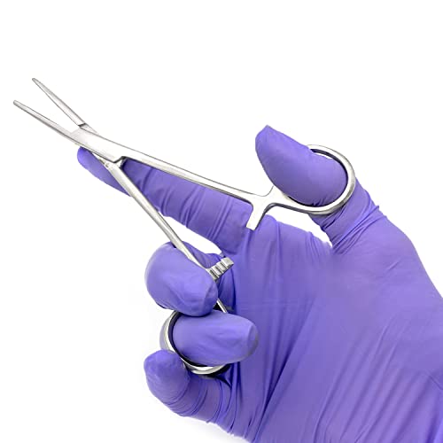 MABIS Kelly Locking Forceps, Silver, 5.5" (Pack of 5) - size: Pack of 5, style: Straight