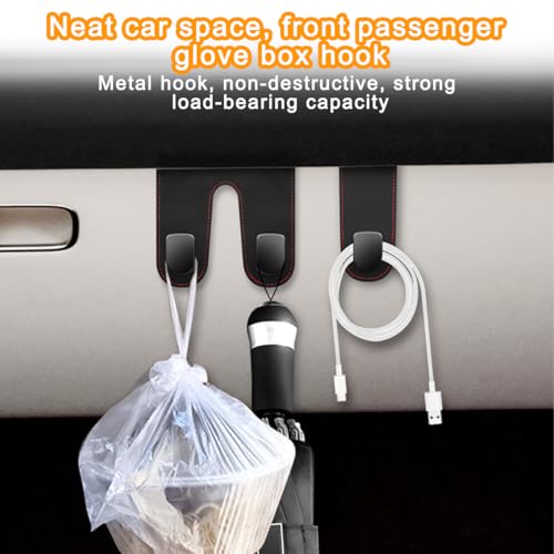 Mandark Car Co-Pilot Glovebox Hooks, Anti-Scratch Auto Co-Pilot Glove Box Hanger, Vehicle Interior Storage Organizer Accessories for Handbags Purses Coats, Universal for RV, SUV, Truck (Black-1) - color: Black-1