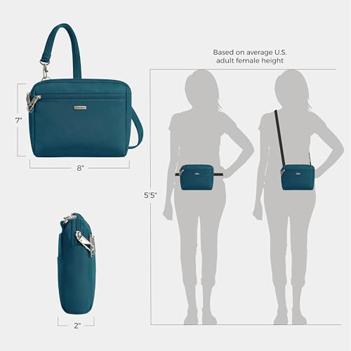 Travelon Anti-Theft Classic Convertible Crossbody & Waist Pack - color: Teal