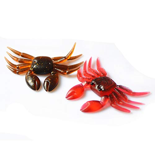 20 pcs Crab Fishing Lure Artificial Silica Gel Lifelike Simulation Fake Bait Fishing Tackle 3D Simulation Freshwater Saltwater