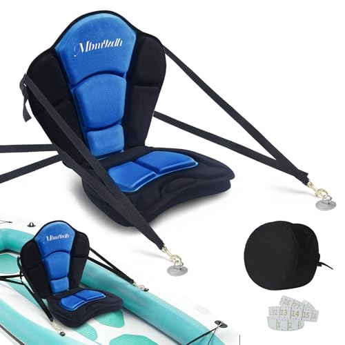 Thickened Kayak Seat,Kayak Seats with Back Support– Cushioned Canoe Backrest with Sit-On-Top Design, Padded Back Support for SUP Paddle Boards, Rafting, Fishing - color: Blue, size: 1 Pcs