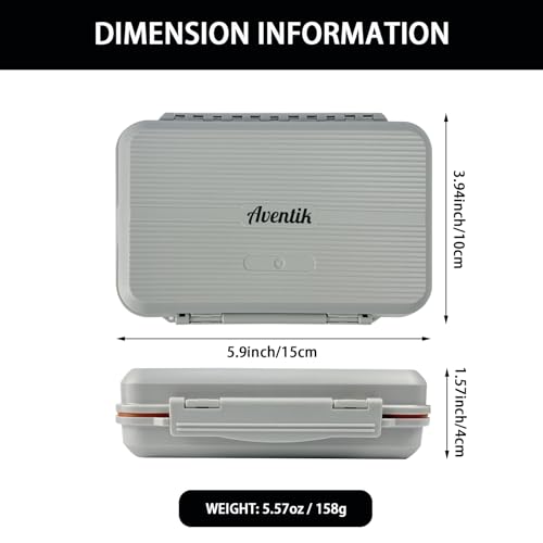Aventik Large Capacity Waterproof Fly Fishing Box 4-Layer Foam Tackle Fishing Box for Freshwater Saltwater Streamer Storage(H039B+Lanyard) - style: H039B--NEW