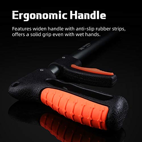 RUNCL Fishing Plier, Fish Lip Gripper Kit, Fishing Remover Extractor, Multi-Function Fishing Tools for Saltwater, Freshwater, Ice Fishing, Premium Fishing Gifts for Men - color: Orange&black, 13.6in