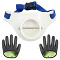 Fishing Rod Holder Belt with EVA Padded Includes Gloves Heavy Duty Plastic Material Waist Belt for Saltwater and Freshwater Fishing