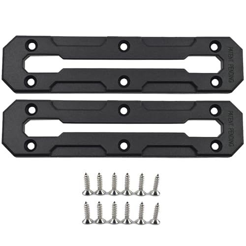 Kayak Track, Low Profile Nylon Kayak Mount Track, Kayak Rail Track for Fishing Rod Holder, Cup Holder, 6/9/12 INCH - style: 6 inch(2pack)