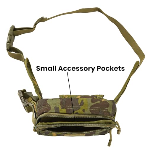 Concealed Carry Fanny Pack, Tactical Waist Bag | Tactical fanny pack with concealed gun holster for running & EDC. CCW waist bag for men and women, Woodland Camo - color: WOODLAND CAMO